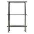 thumbnail image 4 of S33-A Small 3-Shelf Unit, Black Glass and Chrome, 4 of 5