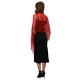 thumbnail image 2 of INSPIRE CHIC Women Sequin Shawls and Wraps for Evening Dresses, Fringed Sparkly Dressy Scarf for Wedding Party Red 66.9"x19.7", 2 of 6