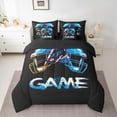 thumbnail image 2 of Manfei Rugby Football Game 7-Piece Bedding Comforter Set,Boys Ball Sports King Bedding Sets,Blue Black Bed Sheets For Teens,Ultra Soft Home Decor Reversible, 2 of 8