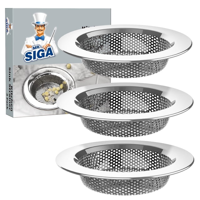 Colador para Fregadero MR.SIGA Acero Inoxidable 11.2 cm Paquete de 3