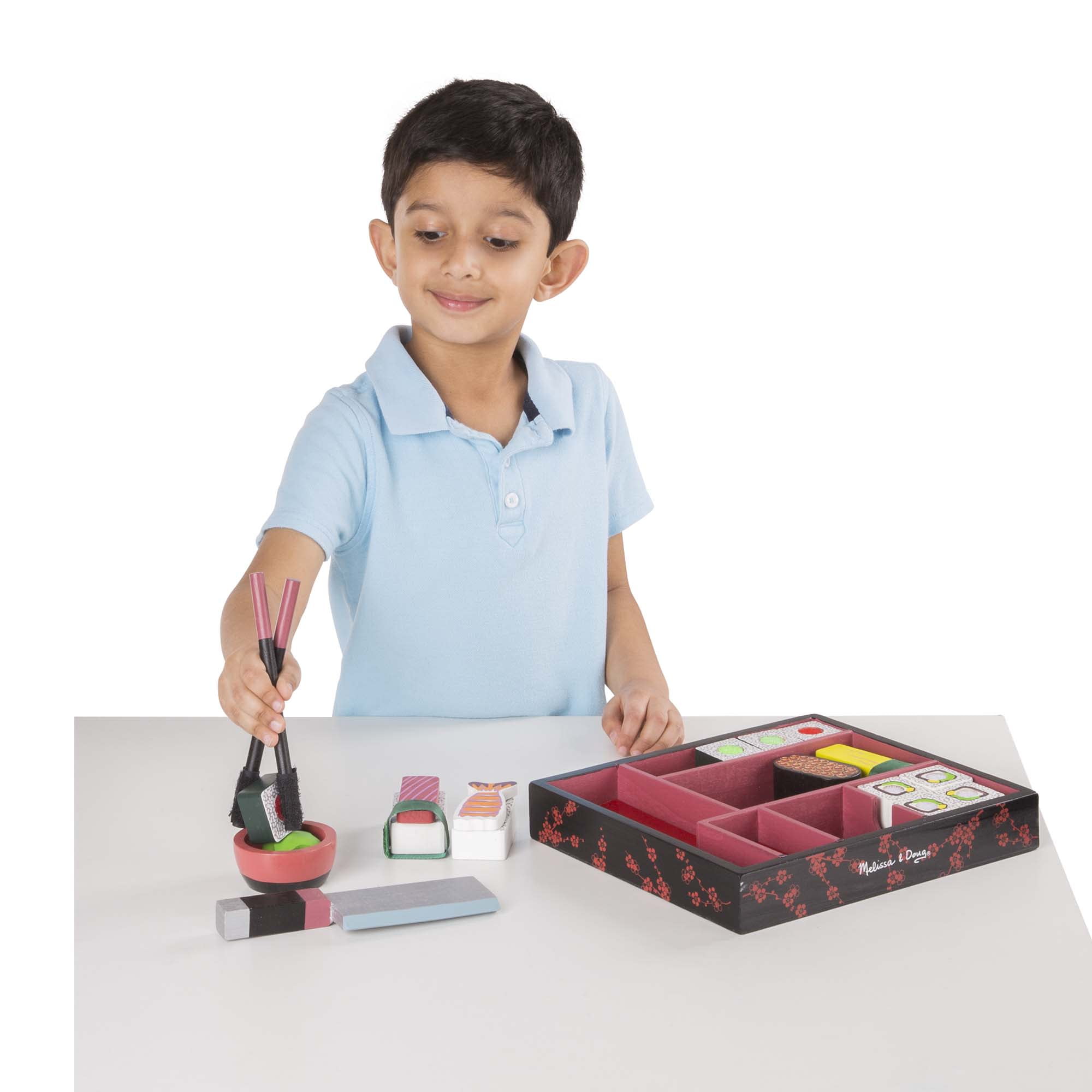 Melissa & Doug Sushi Slicing Wooden Play Food Set