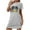 Gray, variant on Utoimkio Short Sleeve Nightgowns for Women Plus Size Soft Sleepshirt Casual Print Scoop Neck Nightshirts Casual Loungewear for Women