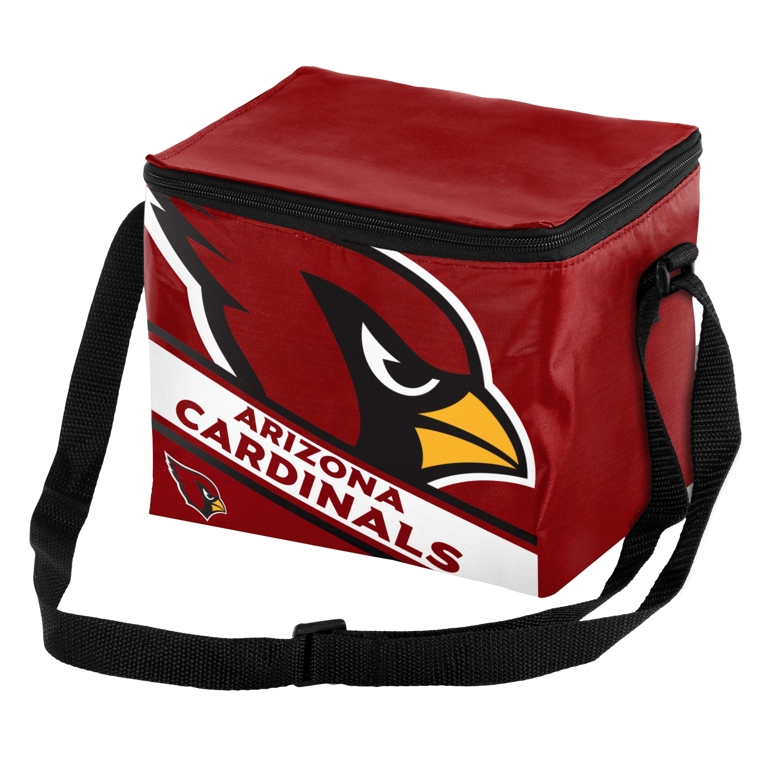 Arizona Cardinals Big Logo Stripe 6 Pack Cooler 