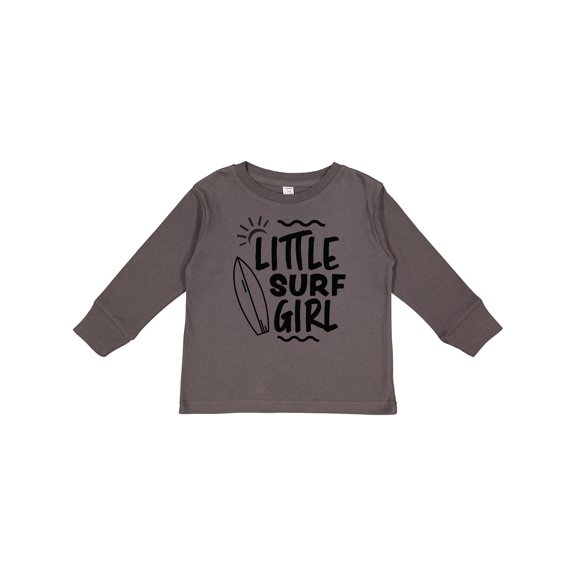 Inktastic Little Surf Girl with Surfboard Girls Long Sleeve Toddler T-Shirt