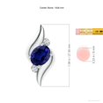 thumbnail image 3 of ANGARA Lab Grown 3.3 Ct Shell Style Sapphire & Lab Diamond Pendant for Women in 925 Sterling Silver (Size-10x8mm) | Anniversary, Jewelry Gift for Women | Lab-Grown Blue Sapphire Necklace, 3 of 8