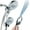 All-Chrome, variant on AquaCare for California As-Seen--TV High Handheld Rain 50-mode 3-way Shower Combo with Adjustable Arm, Anti-clog Jets, Tub & Pet Power Wash, 6 ft. Stainless Steel Hose