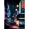 thumbnail image 3 of Póster de paisaje urbano de Tokio de Japón, neón pop, impresiones estéticas, paisajes naturales, cómics de anime, arte de pared, impresión en lienzo, decoración del hogar, 3 of 5