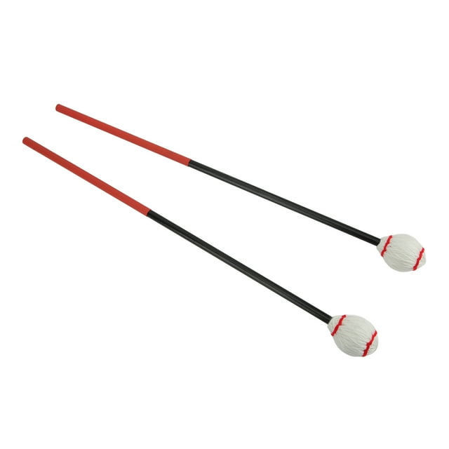 Marteau De Baguettes De Batterie, Fibre De Carbone à Forte Ténacité + Fil De Coton, Tête Ronde Moyenne, Maillets De Marimba, Aspect Vitré Pour Instruments De Percussion Basse,