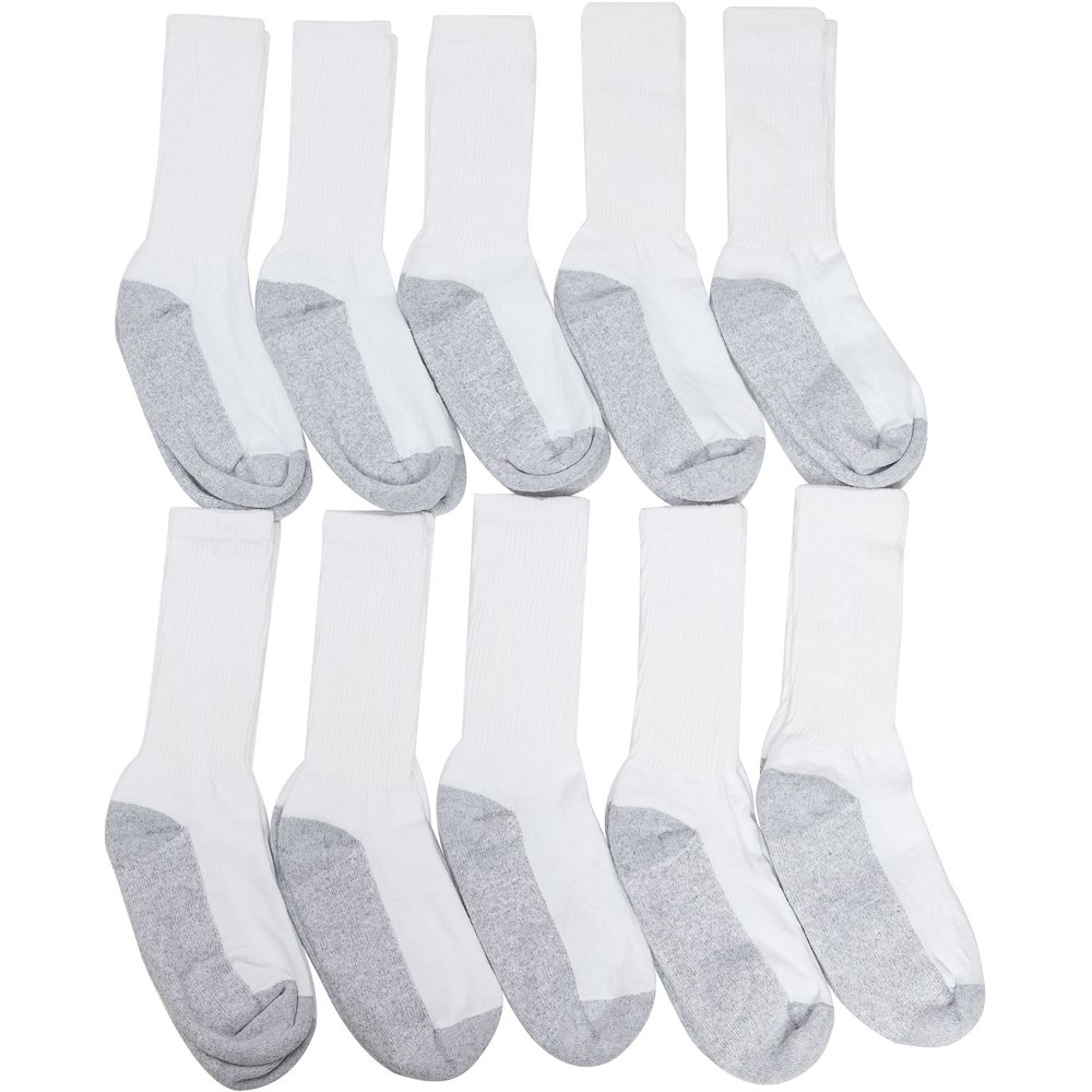 Starter Mens Active Crew Socks, 10pack