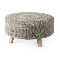 Mercana Bina 30.0L X 30.0W X 15.0H Dark Gray 4 Legged Wool Stool