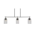 thumbnail image 1 of Odyssey 3 Island Light Shown In Brushed Nickel Finish With 4" Clear Bubble Glass, 1 of 1