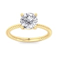 thumbnail image 2 of Camigos - Twisted Rope Band Round Cut Moissanite Lab - Diamond Solitaire Engagement Ring, 2 of 5