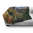 thumbnail image 3 of Aspen Tree Soft Flannel Fleece Throw Blanket, Carpathians Autumn Mountains Valley Forest Idyllic Highlands Sunrise Scenery, Cozy Plush for Indoor and Outdoor Use, 70" x 90", Multicolor, by Ambesonne, 3 of 6