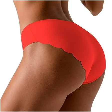 BSDJILFG Silk Panties for Women Soft Stretch Seamless Hipster Butt-Lifting Control Low Rise Solid Color Underwear Rollback