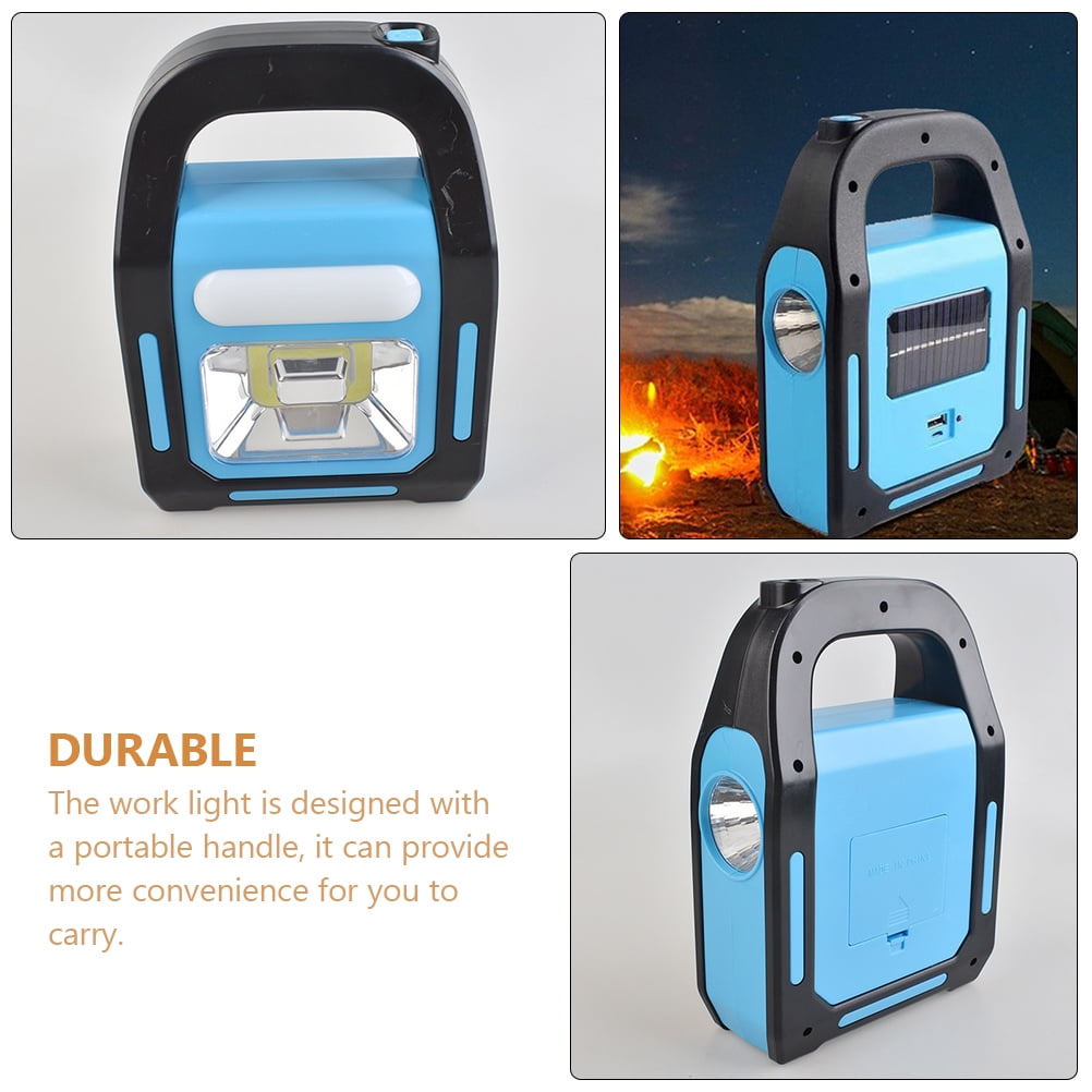 Camping Lights Portable Work Lantern Lamparas De Mano Recargables Torch Solar Powered Rechargeable Rainproof USB Rubber