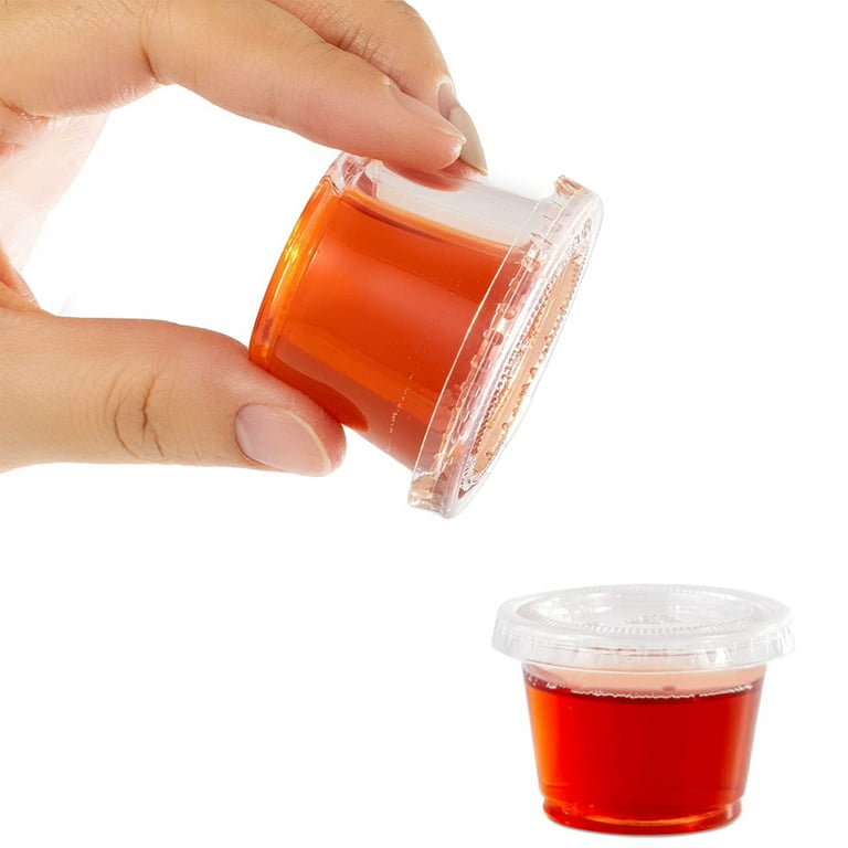 10X Disposable Clear Plastic Sauce Chutney Cups Food Container Storage Box