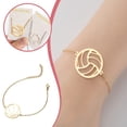 thumbnail image 2 of Sports Accessories Series Fashion Geometric Round Hollow Volleyball Football Bracelet Design, 2 of 3