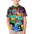 thumbnail image 1 of T-Shirt pour Enfants Geometry Dash Imprimé Confortable T-Shirt Graphique Décontracté pour Usage Quotidien 120 cm, 1 of 8