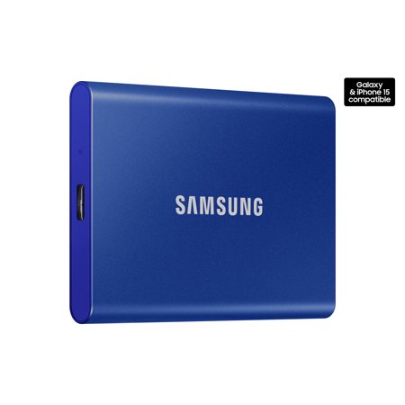 UPC: 0887276410760 | SAMSUNG T7 Portable SSD 1TB Indigo Blue  Up-to 1 050MB/s  USB 3.2 Gen2 (MU-PC1T0H/AM)
