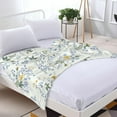 thumbnail image 4 of Blue Yellow Flower Floral Blanket, Soft Blankets Flannel Bed Throw Cozy Lightweight Plush Gifts for Women Girls Sofa Couch Bedroom Living Rooms Warm All Season, Home Decor, 60"x50", 4 of 6