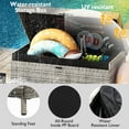 thumbnail image 6 of 230 Gallon Wicker Deck Box with Wheels, Large Outdoor Storage Box Rattan Storage Bin with Lockable Lid for Cushions, Garden Tools, 6 of 9