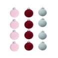 thumbnail image 4 of YIKA Christmas Decorations 12 Pcs Velvet Christmas Balls Flocked Christmas Tree Ball Ornaments Plastic Balls Xmas Decorative Hanging Ornaments Christmas Tree Decoration 3.14 Inch A, 4 of 5