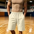 thumbnail image 2 of XAOFW Solid Color Casual Shorts For Man Everyday Wear Relaxed Fit Shorts Holiday Party Comfortable Bottoms, 2 of 3