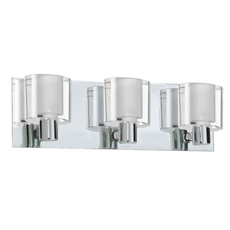 Bathroom Vanity 3 Light Bulb Fixture With Polished Chrome Finish Steel And Crystal Material 19 120 Watts
