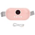thumbnail image 1 of Portable Cordless Heating Pad Electric Waist Belt Fast Heating Pad 3 Heat Levels 2 Massage Modes Back Belly Heating Pad Pink, 1 of 8