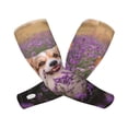 thumbnail image 1 of Fotbe Dog in Lavender Flowers Mangas para Brazos con Protección Solar UV- Cubrebrazos para Tatuajes – Mangas Deportivas Refrigerantes UPF 50 para Hombre y Mujer, 1 of 7