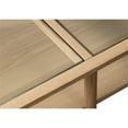 thumbnail image 4 of Modern Glass Top Coffee Table with Shelf - Natural Oak, 4 of 6