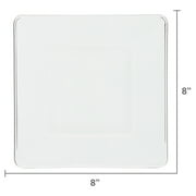 Mainstays 12-Piece Square Clear Glass Dinnerware Set