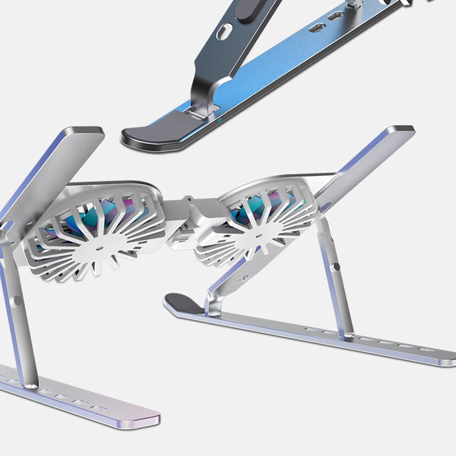 Foldable Laptop Cooling Stand with Double Fans USB Notebook Cooler Pad Holder