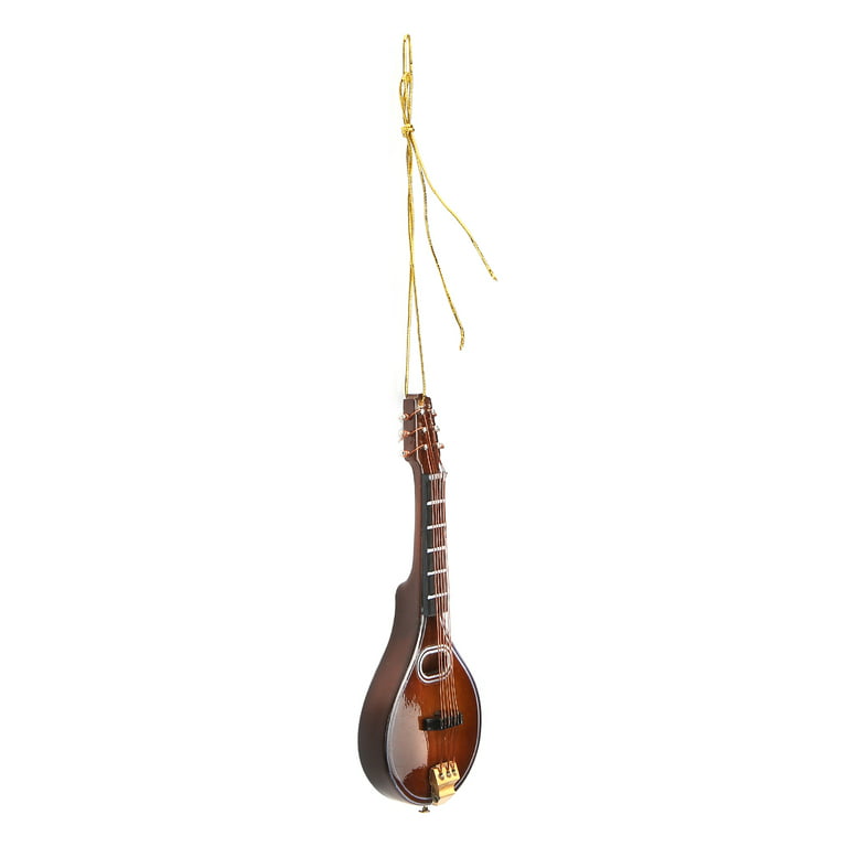 Tebru Miniature Musical Instrument, 8-String Wooden Mandolin Model