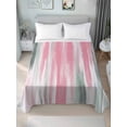thumbnail image 4 of Full Flat Sheet 81"x96", Pink Gray Soft Lightweight Bedding Flat Sheets Only, Contemporary Abstract Gradient Aesthetic Brushed Microfiber Top Bed Sheet, Breathable StainResistant Bedsheets, 4 of 9