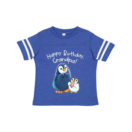 

Inktastic Happy Birthday Grandpa!- Cute Penguins Gift Toddler Boy or Toddler Girl T-Shirt