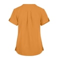 thumbnail image 3 of Scrub Tops for Woman - Soft Stretch, V-Neck Top Scrubs with Pockets, Easy Care for Women Yellow M, 3 of 4