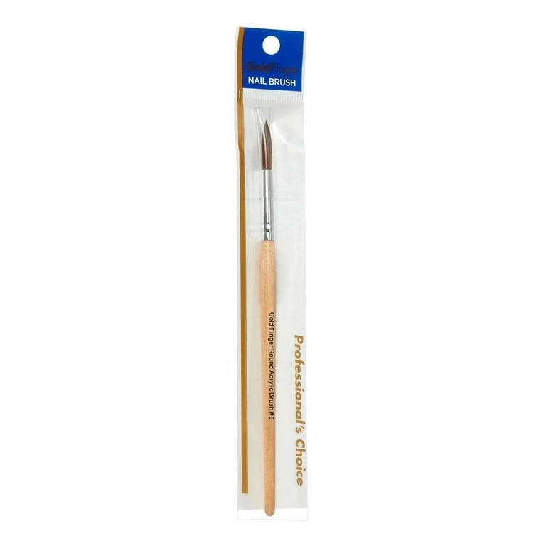 KISS GOLD FINGER ROUND ACRYLIC BRUSH 8