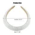 thumbnail image 2 of Unique Bargains 1 Pc Rhinestone Headband for Women Bling Padded Hairband Hair Accessories White 1.18 Inch Wide, 2 of 7