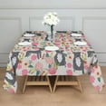 thumbnail image 3 of Boston Terrier Dog with Flower Square Tablecloth,Waterproof Square Table Cover,Wipeable Spillproof Washable Table Cover for Home Kitchen Party Decor 52"x52"(132x132cm), 3 of 6