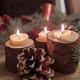 thumbnail image 4 of Nuevo candelabro de madera redondo, candelabro para mesa, decoración para plantas, macetas, bandeja, bricolaje, decoración rústica para bodas, fiestas de Navidad, 4 of 5