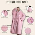 thumbnail image 4 of Joqmia Women's Oversized Wearable Blanket Hoodie - Fluffy Sherpa Plush Hooded Sweatshirt, Warm Cozy Lounge Wear for Home, Ideal Gift for Mom, Adults, Christmas, 4 of 9