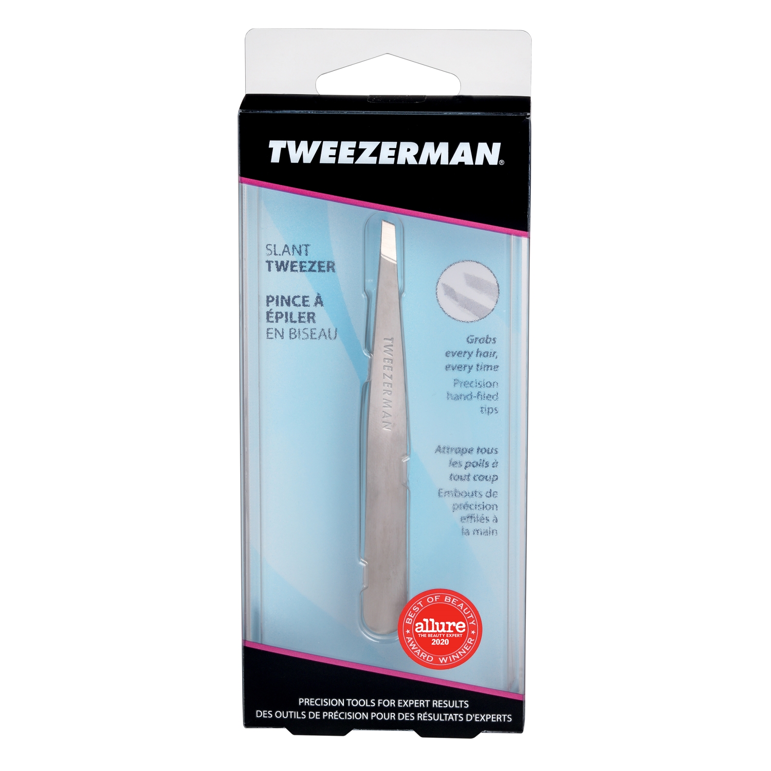 Platinum Silver Slant Tweezer