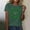 Green, variant on St Patricks Day T-Shirt – Women’s Vintage Distressed Shamrock Graphic Tee, Clover Green Tee