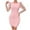 Pink, variant on BangWanChi Work Dresses for Women Dresses for Women Casual Summer Plus Size Dress Fashion Women Summer Casual V-Neck Long Sleeve High Waist Mini Dress