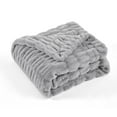 thumbnail image 7 of Nanshing Allea Plush Throw Blanket, Grey, 50" x 60", 7 of 7