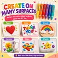 thumbnail image 6 of Popcorn Pen, 3D Magic Popcorn Pens, DIY Puffy Painting Pens for Cards, Crafts, Graffiti Stationery (1Box-6pcs), 6 of 9