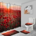 thumbnail image 7 of 4 Pcs Sunflowers Shower Curtain Sets with Rugs for Bathroom Decor,Summer Bathroom Shower Curtain Sets,Orange Yellow Bathroom Sets with Shower Curtain and Rugs, 7 of 7
