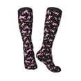 thumbnail image 5 of Lsque Breast Cancer Awareness (2) Printed Crew Socks Men's Women's LightWeight Thin Casual Calf Socks ,Knee High Socks,Cotton Socks, 5 of 9