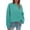 617#Green, variant on Womens Casual Outdoor Tops Crewneck Long Sleeve Sweatshirt Loose Fit Solid Color Pullover Tops for Travel